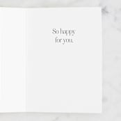 "Festooned Bride" - Single Greeting Cards in Mist by Marabou Design - Interior