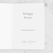 "Festooned Bride" - Single Greeting Cards in Mist by Marabou Design - Customizable Interior Example