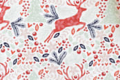 "Jumping Reindeer" - Personalizable Children's Apron in Red by Phrosné Barwood - Fabric Detail
