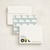 "Hello digger" - Children’s Stationery in Sunshine by Hudson meet Rose - Assembled