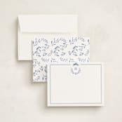 "Classic Baby Monogram" - Children’s Stationery in Cobalt by Susan Brown - Assembled