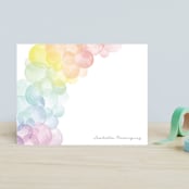 "Balloon Arch" - Children’s Stationery in Rainbow by Robert and Stella - Front