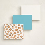 "Thank You Outlines" - Children’s Stationery in Tangerine by Alethea and Ruth - Back of Card Options
