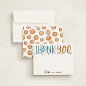 "Thank You Outlines" - Children’s Stationery in Tangerine by Alethea and Ruth - Assembled
