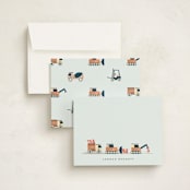 "Trucker Appreciation" - Children’s Stationery in Tangerine by Erica Krystek - Assembled
