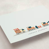 "Trucker Appreciation" - Children’s Stationery in Tangerine by Erica Krystek - Detail