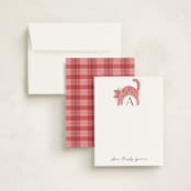 "Cat Tale" - Children’s Stationery in Strawberry by Griffinbell Paper Co. - Assembled