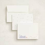 "Smitten Kitten" - Children’s Stationery in Lilac by Angela Thompson - Assembled