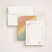 "Painted Bow" - Children’s Stationery in Candy by Olivia Williams - Assembled