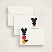 "Disney Minimalist Mickey Mouse" - Children’s Stationery in Coal by Anna Joseph - Assembled