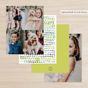 "Watercolor Dots" - Children’s Stationery in Navy by Loren Willis - Back of Card Options
