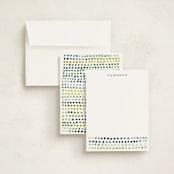 "Watercolor Dots" - Children’s Stationery in Navy by Loren Willis - Assembled