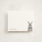 "Baby Animal Rabbit" - Children’s Stationery in Pebble by Cass Loh - Front