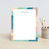 "The Tropics" - Children’s Stationery in Ocean by Pixel and Hank - Front