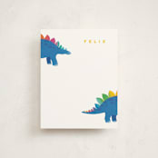 "rainbowsaur" - Children’s Stationery in Ocean by Snow and Ivy - Front