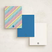 "rainbowsaur" - Children’s Stationery in Ocean by Snow and Ivy - Back of Card Options
