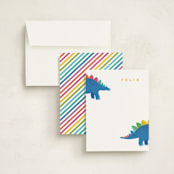 "rainbowsaur" - Children’s Stationery in Ocean by Snow and Ivy - Assembled
