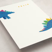 "rainbowsaur" - Children’s Stationery in Ocean by Snow and Ivy - Detail