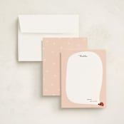 "Hello from a ladybug" - Children’s Stationery in Petal by Ilze Lucero - Assembled