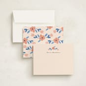 "Cherry Blossoms" - Children’s Stationery in Cornflower by Morgan Kendall - Assembled