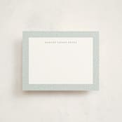 "Fabric frame" - Children’s Stationery in Mist by Lea Delaveris - Front
