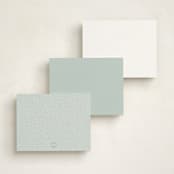"Fabric frame" - Children’s Stationery in Mist by Lea Delaveris - Back of Card Options