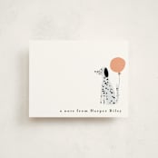 "Paw-some Pup" - Children’s Stationery in Tangerine by Angela Thompson - Front