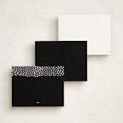 "Handdrawn Pattern" - Children’s Stationery in Ebony by Hooray Creative - Back of Card Options