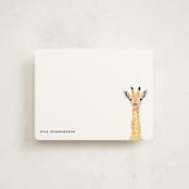 "Baby Animal Giraffe" - Children’s Stationery in Midnight by Cass Loh - Front