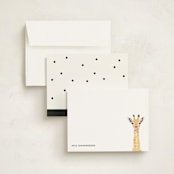 "Baby Animal Giraffe" - Children’s Stationery in Midnight by Cass Loh - Assembled