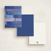 "Starry Night" - Children’s Stationery in Midnight by Shannon Chen of Four Wet Feet Studio - Back of Card Options