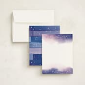 "Starry Night" - Children’s Stationery in Midnight by Shannon Chen of Four Wet Feet Studio - Assembled
