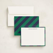 "Wide Stripe Nautical" - Children’s Stationery in Emerald by Seth Caskey - Assembled