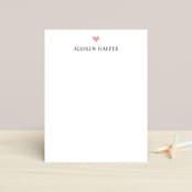 "A Little Heart" - Children’s Stationery in Midnight by Lehan Veenker - Front