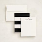 "A Little Heart" - Children’s Stationery in Midnight by Lehan Veenker - Assembled