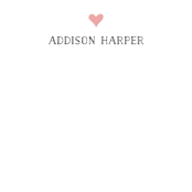 "A Little Heart" - Children’s Stationery in Midnight by Lehan Veenker - Detail