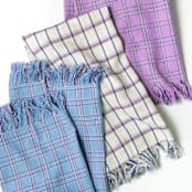 "Chiapas Light Blue Handwoven Cotton Kitchen Towel" - Tea Towels in blue by Archive New York