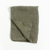 "Stone Washed Linen Tea Towel - Sage" - Tea Towels in green by Powered By People