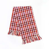 "Noel Plaid Handwoven Cotton Kitchen Towel" - Tea Towels in red by Archive New York