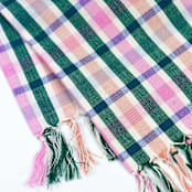 "Lola Plaid Handwoven Cotton Kitchen Towel" - Tea Towels in multicolor by Archive New York