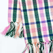 "Lola Plaid Handwoven Cotton Kitchen Towel" - Tea Towels in multicolor by Archive New York