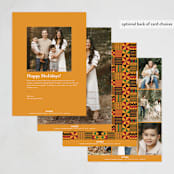 "kente" - Kwanzaa Cards in Pumpkin by Anastasia Makarova - Back of Card Options