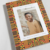 "kente" - Kwanzaa Cards in Pumpkin by Anastasia Makarova - Detail