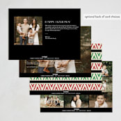 "Abstract Kente" - Kwanzaa Cards in Ebony by Heather Schertzer - Back of Card Options