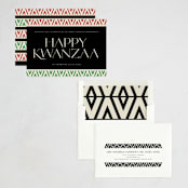 "Abstract Kente" - Kwanzaa Cards in Ebony by Heather Schertzer - Assembled
