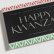 "Abstract Kente" - Kwanzaa Cards in Ebony by Heather Schertzer - Detail
