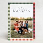 "Lined edge" - Kwanzaa Cards in Watermelon by Creo Study - Front
