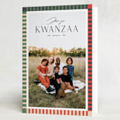 "Lined edge" - Kwanzaa Cards in Watermelon by Creo Study - Folded Card