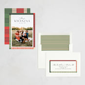 "Lined edge" - Kwanzaa Cards in Watermelon by Creo Study - Assembled