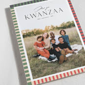 "Lined edge" - Kwanzaa Cards in Watermelon by Creo Study - Detail